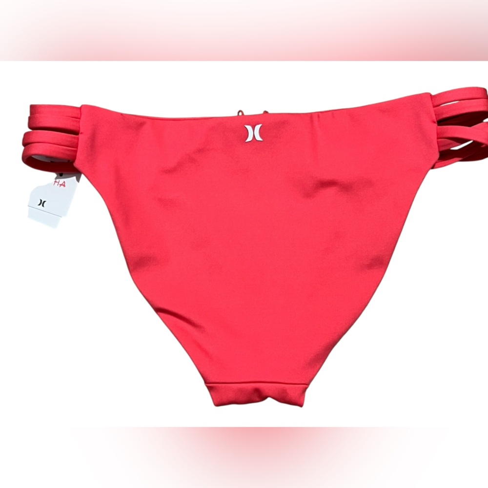 Hurley Carissa Moore Aloha Strappy Moderate‎ Coverage bikini Bottom small pink - Picture 3 of 11